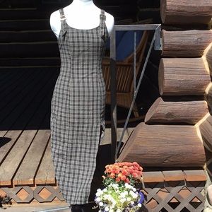 Urban Outfitters Plaid Midi Jumper Dress S